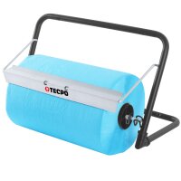TECPO Putztuchrollen Abroller Wandhalter bis 40cm + 1 Putzpapier 23 cm Breit, 2-lagig