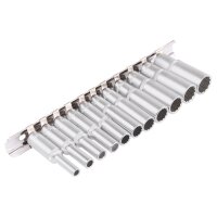 TECPO Steckschlüssel-Satz, SW 4-13 mm, 1/4",...