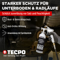 4x TECPO Unterbodenschutz Bitumen schwarz, 1L