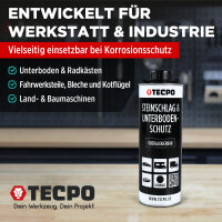 4x TECPO Unterbodenschutz Überlackierbar Schwarz, 1000 ml