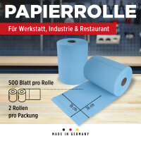 4x TECPO Putzrolle blau 3-lagig 36x36 cm MAX-500