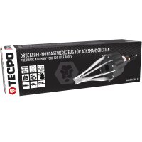 TECPO Druckluft-Montagewerkzeug für Achsmanschetten 20 - 110 mm + Achsmanschetten Schellen, 6x lang 6x kurz
