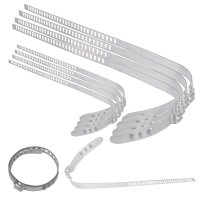 TECPO Druckluft-Montagewerkzeug + Klemmazange + 8x Achsmanschetten Schellen