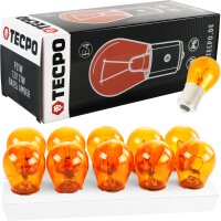 TECPO Glühbirnen Blinker 12V 21W, PY21W, BA15S, 10...