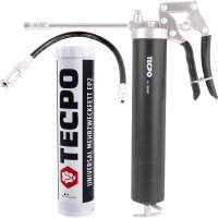 TECPO Einhand-Fettpresse + Universal Mehrzweckfett EP2, 400g