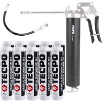 TECPO Einhand-Fettpresse + 10x Universal Mehrzweckfett...