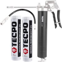 TECPO Einhand-Fettpresse + 2x Universal Mehrzweckfett...
