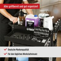 TECPO Werkstattwagen Werkzeugwagen 3 Etagen mit Schublade...
