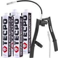 4x TECPO Universal Mehrzweckfett EP2 500g + Zweihand...