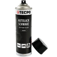 12x TECPO Autolack schwarz glänzend 500 ml +...