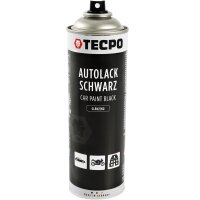 12x TECPO Autolack schwarz glänzend 500 ml + Pistolengriff