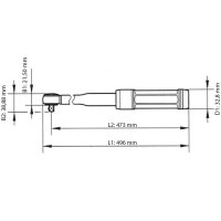 TECPO Drehmomentschlüssel (1/2") 40 - 220 Nm + Kraft-Schoneinsatz-Satz SW 17 mm 19 mm 21 mm