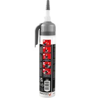 TECPO 4x Hochtemperatur Silikon Dichtung HSD 30 schwarz, 200 ml