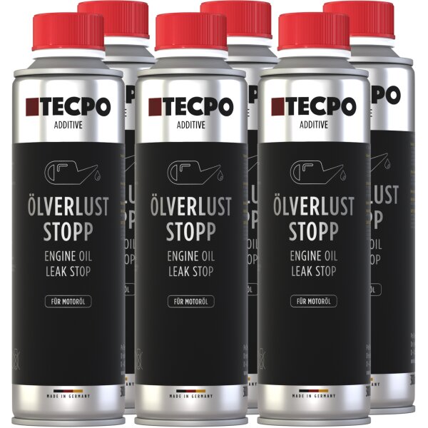 6x TECPO Öl-Verlust Stop Additiv, 300 ml