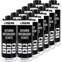 12x TECPO Unterbodenschutz Bitumen schwarz, 1L