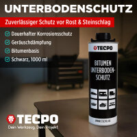 TECPO Unterbodenschutz Bitumen schwarz, 2L + Druckluft...