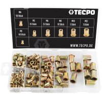 TECPO Profi Nietzangen Satz 14-teilig + Nietmuttern Sortiment