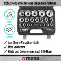 Steckschlüssel Satz Zwölfkant 1/2" SW 8-36 mm