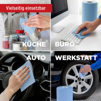 6x Putzrolle blau 2-lagig 21x34 cm "MINI-500"