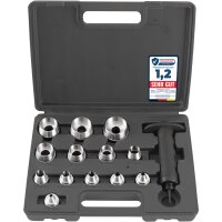 TECPO Henkel Locheisen Satz 14-teilig Locheisen Set...