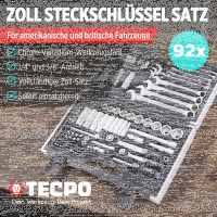 TECPO Steckschlüssel-Satz, 92-tlg, 1/4+3/8",...