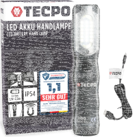 2x TECPO LED Akku Handlampe 300 Lumen + USB Kabel