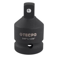 TECPO Kraft-Adapter Set 6-tlg. aus Chrom-Molybdän-Stahl mit Haltekugel, Antriebsgrößen 1/4"–3/4", hohe Belastbarkeit