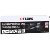 TECPO Maulringschlüssel-Satz, 25-tlg. + Doppelringschlüssel Satz, 12-tlg.
