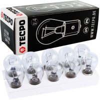 TECPO Glühbirnen Set, 12V-21/5, BAY15D, 50 Stück