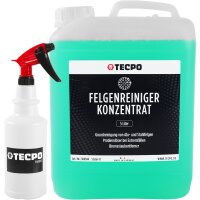 TECPO Felgenreiniger Konzentrat, 5L + Sprühflasche aus PE 750 ml