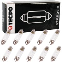 TECPO Kennzeichenleuchte, T11x38, C5W, 50 Stück