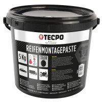 TECPO Reifenmontagepaste schwarz 5 kg + Pinsel + Schaber...