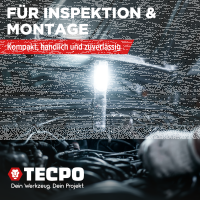 TECPO Schraubendreher- und Bit Set 100-tlg. + Werkstattlampe, 500 Lumen magnetisch