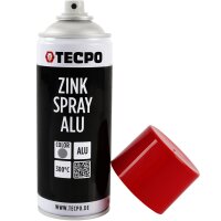 2x TECPO Zink Spray ALU Hell 400 ml bis 300°C Grundierung Rostschutz Korrosionsschutz