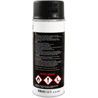 2x TECPO Thermolack Auspufflack Ofenlack 800°C schwarz 400 ml + Pistolengriff
