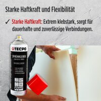 3x TECPO Sprühkleber Hochtemperatur Industriekleber, 500 ml + Sprühpistole
