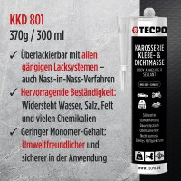 6x TECPO KKD 801 Karosserie Klebe- und Dichtmasse, 370g