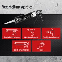 Karosserie Dichtmasse Schwarz, 6x 370 g + Presse
