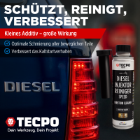 2x TECPO Diesel SPEED Injektor Reiniger Ester, 300 ml