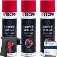3x TECPO Bremsenreiniger Universal Reiniger, 500 ml +...
