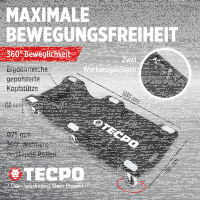 TECPO KFZ Werkstattrollbrett Rollliege 360° drehbar mit 300kg Tragkraft und Kopfstütze + Rollsitz 360° drehbar