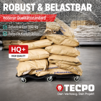 TECPO KFZ Werkstattrollbrett Rollliege 360° drehbar mit 300kg Tragkraft und Kopfstütze + Rollsitz 360° drehbar