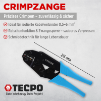 TECPO Kabelschuh Sortiment 185-tlg. + Crimpzange