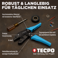 TECPO Kabelschuh Sortiment 185-tlg. + Crimpzange