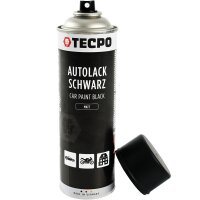 6x TECPO Autolack schwarz matt 500 ml + Pistolengriff