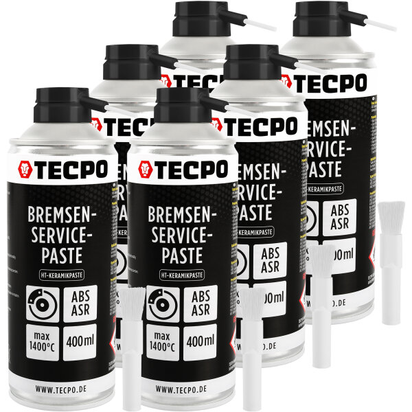 TECPO Bremsen-Servicepaste Schmierfett Bremsenpaste 6x400 ml