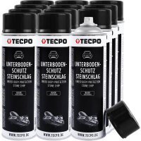 12x TECPO Unterbodenschutz überlackierbar schwarz,...