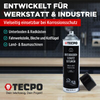 4x TECPO Unterbodenschutz Bitumen schwarz, 500 ml