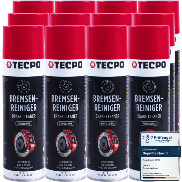 12x TECPO Bremsenreiniger Universal Reiniger, 500 ml