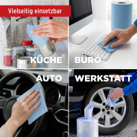 TECPO Bremsenreiniger 500 ml + Putztuchrolle 300 Blatt, 2-lagig